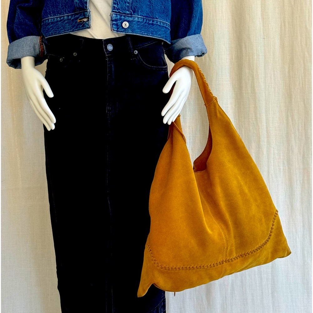Hobo Eclipse Tan Suede Shoulder Bag